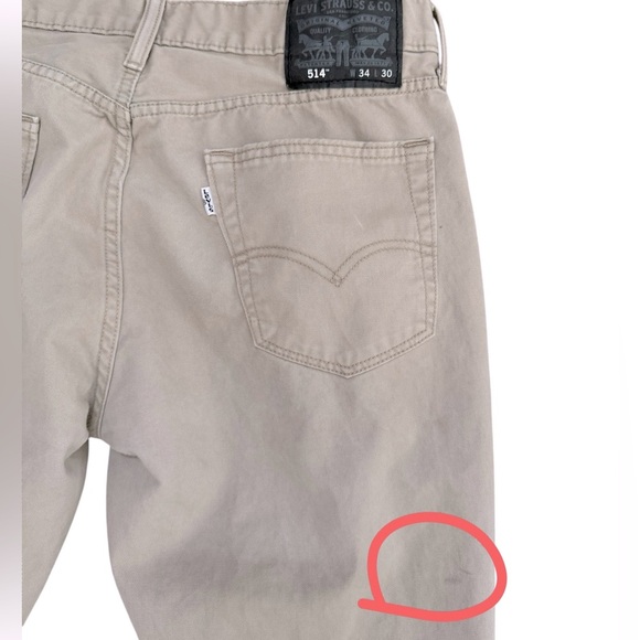 Men’s size 34 x 30 514 straight jeans/khakis in great condition - Picture 5 of 5